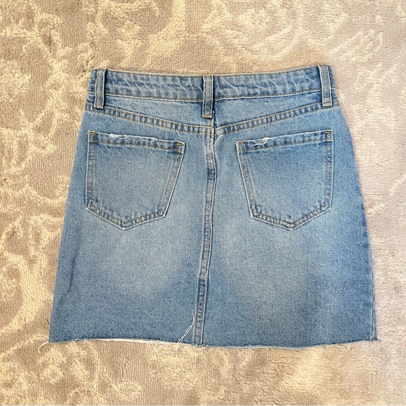 Abound Light Wash A-Line Denim Mini Skirt Size 26 - Picture 5 of 6